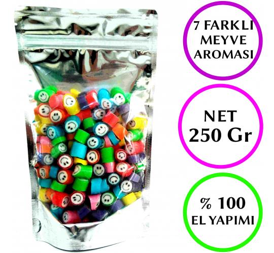 KARIŞIK GÜLENYÜZ DESENLİ AKİDE ŞEKERİ 250 GR